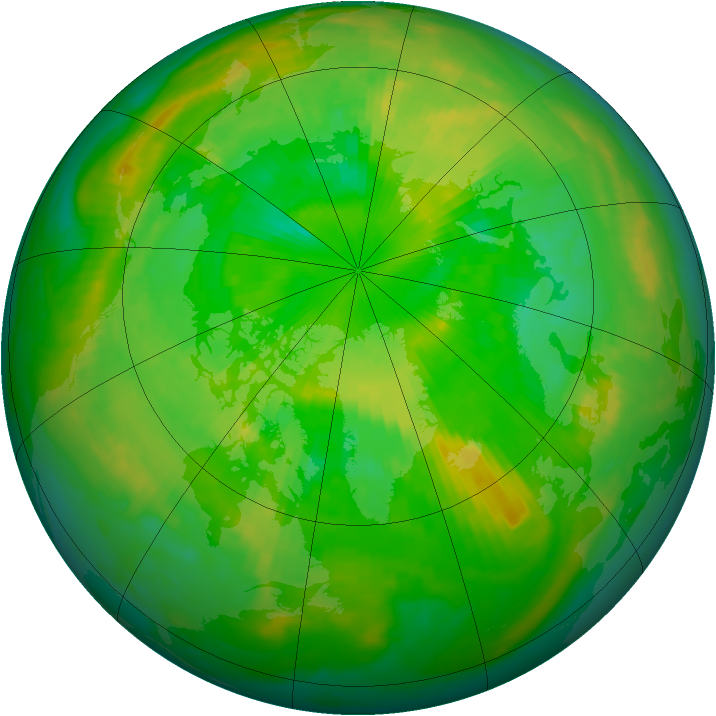 Arctic ozone map for 26 June 1999